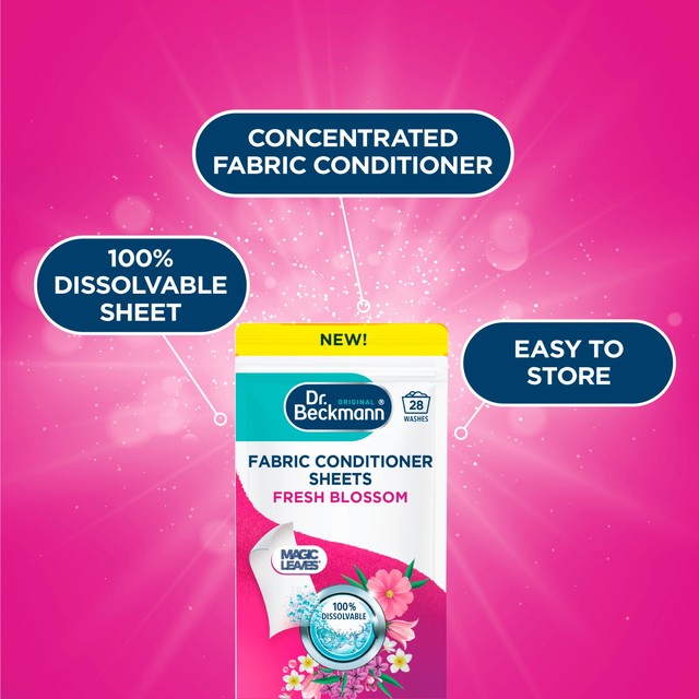 Dr Beckmann Fabric Conditioner Sheets Fresh Blossom 28 Washes, UK version