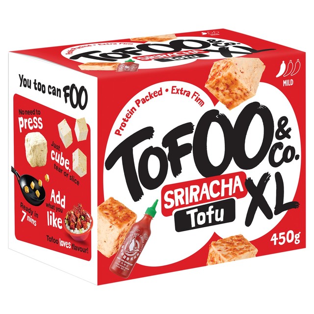 The Tofoo Co. Sriracha XL tofu 450g (British brand)
