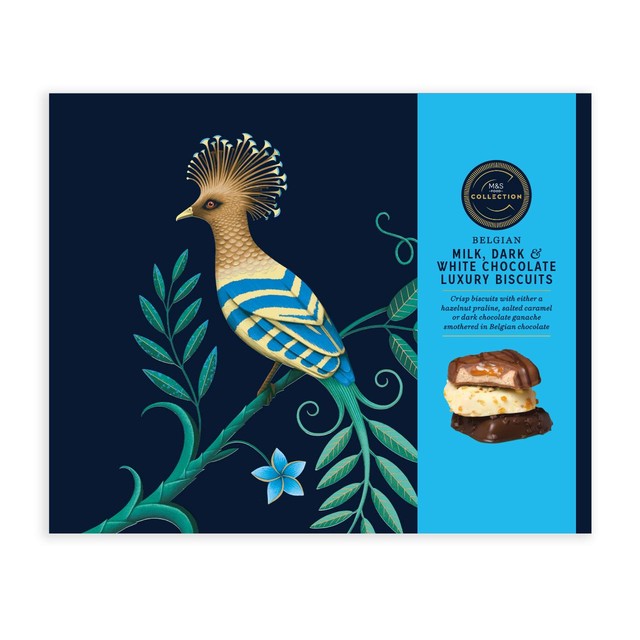 M&S Belgian biscuits assorted flavours 380g tin, imported from the UK