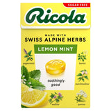 Ricola Lemon-Mint sugar free herbal sweets 45g, imported from the UK