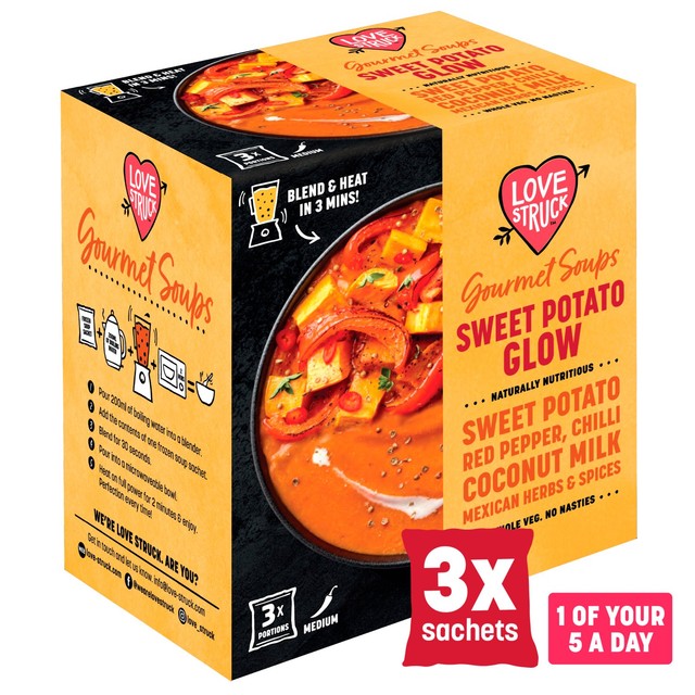 Love Struck Sweet Potato Glow Gourmet Soup Mix 215g, UK version
