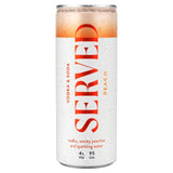 Served peach hard seltzer 250ml (British brand)