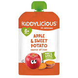 Kiddylicious apple & sweet potato baby food pouch 100g, UK version