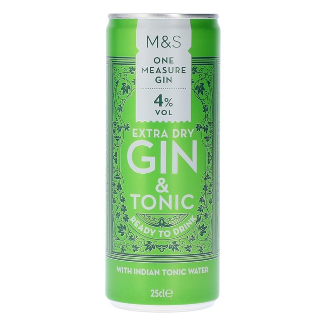 M&S Gin & Tonic ready-to-drink 250ml can - British product