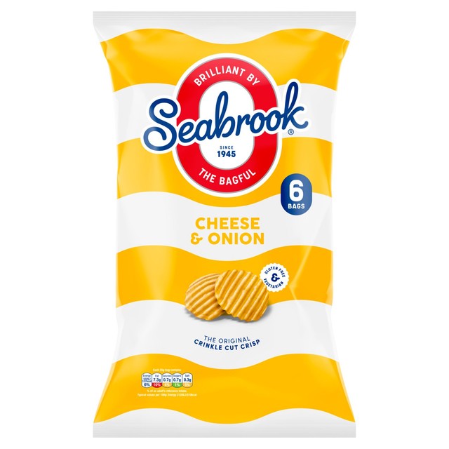Seabrook Cheese & Onion Crisps 25g (British brand)