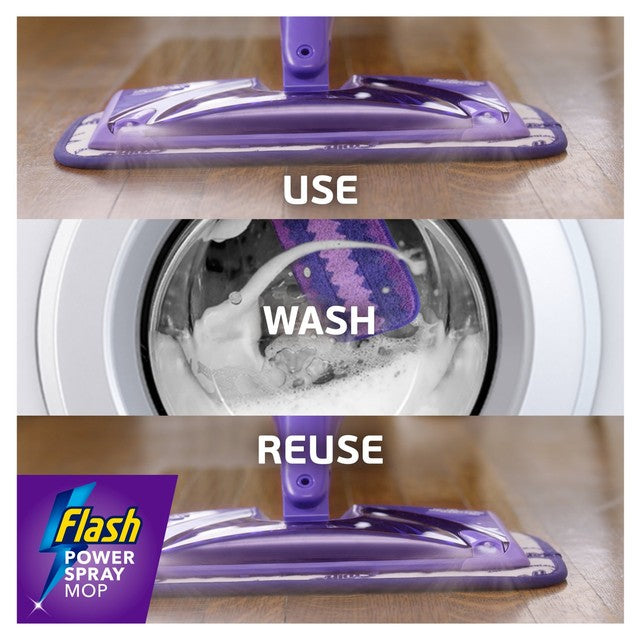 Flash Power Spray Mop washable microfibre pad - British product