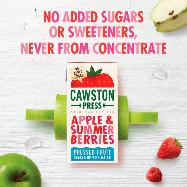 Cawston Press Apple and Summer Berries juice drink 3x200ml - British product