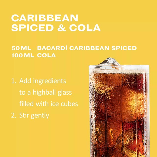 Bacardi Caribbean Spiced Premium Rum 70cl - British product