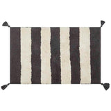 M&S striped bath mat in charcoal, 100% cotton, UK version