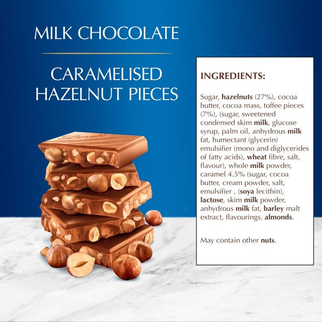 Lindt Les Grandes Hazelnuts Milk Chocolate Bar 150g, UK version