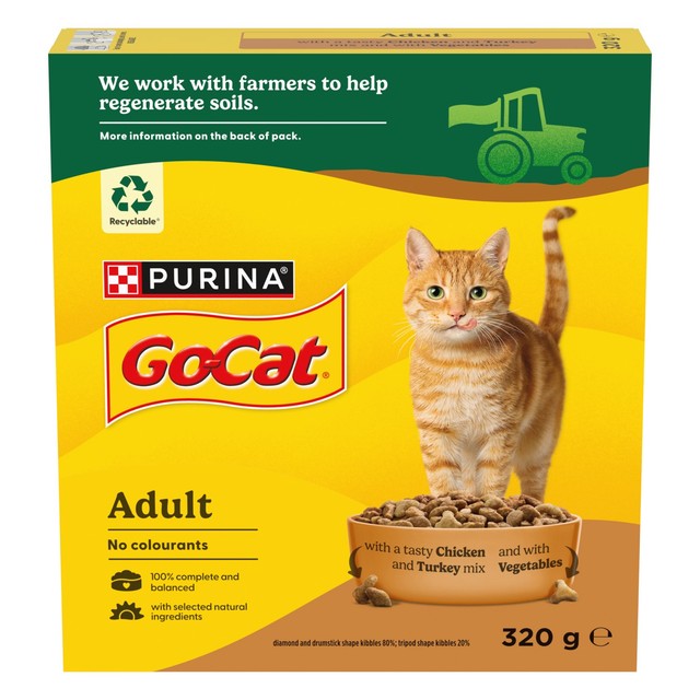 Go-Cat dry cat food chicken and turkey 320g, UK version
