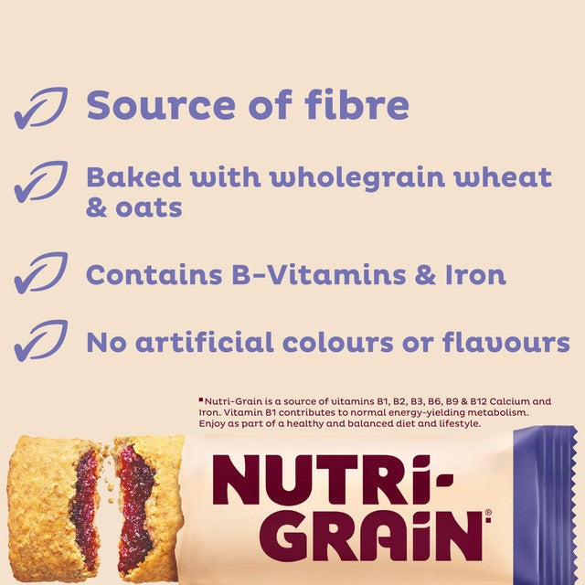 Kellogg's Nutrigrain blueberry cereal bars, UK version