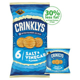 Jacob's Crinklys salt and vinegar baked snack biscuits multipack, UK version