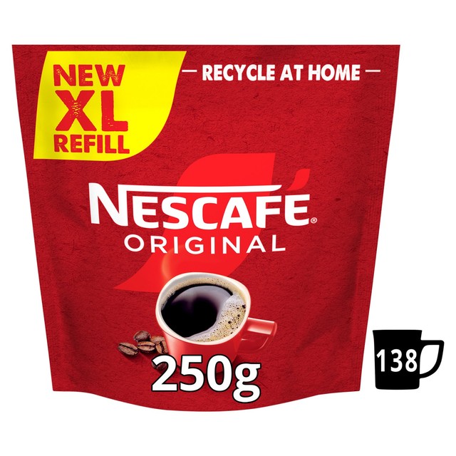 Nescafe Original Refill soluble coffee paper pack, imported from the UK