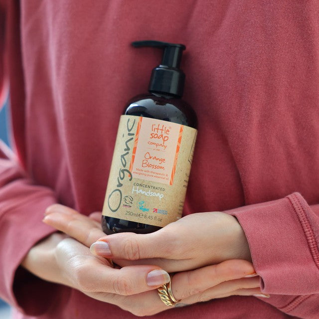 Little Soap Company Organic Liquid Hand Soap Orange Blossom 250ml, UK version