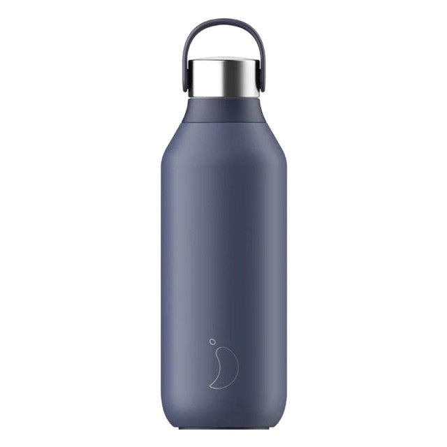 Chilly's Whale Blue insulated water bottle 500ml - British product