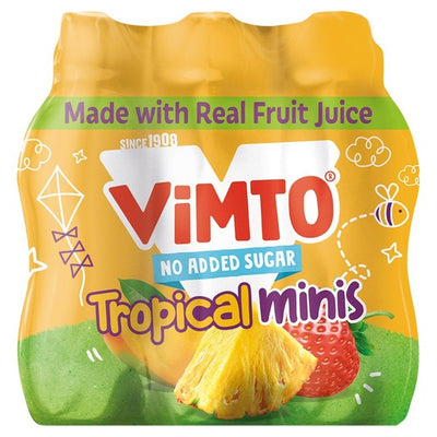 M&S Vimto Original No Added Sugar Tropical Kids Juice Drink 6 x 250ml- Buy online at McGrocer