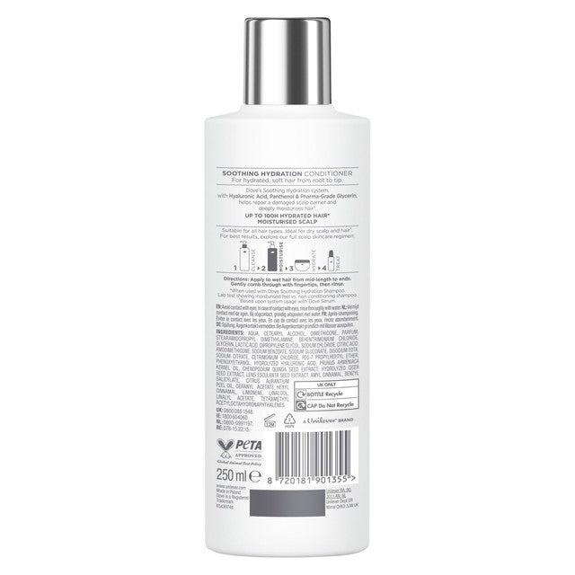 Dove Soothing Hydration Conditioner for dry scalp, imported from the UK