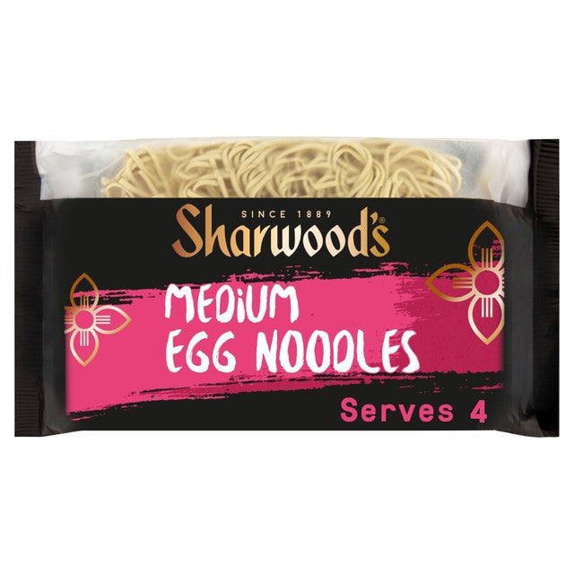 Sharwood's medium egg noodles 226g, imported from the UK