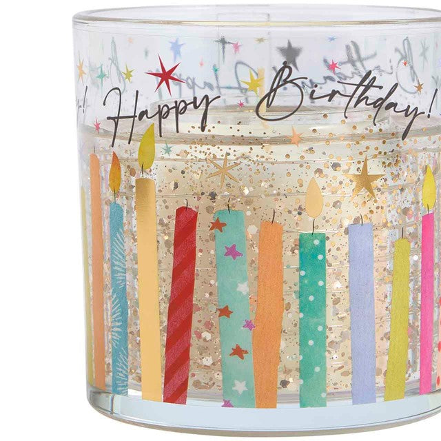 M&S Happy Birthday Light Up Candle Multi, imported from the UK