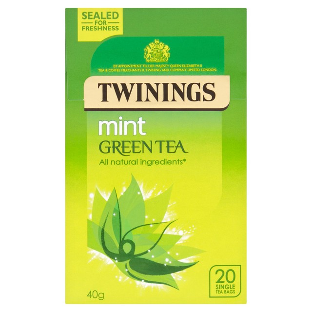 Twinings mint green tea bags 20 bags (British brand)