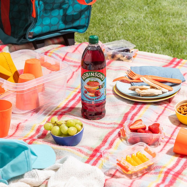 Robinsons Double Strength Summer Fruits Squash 1L, imported from the UK