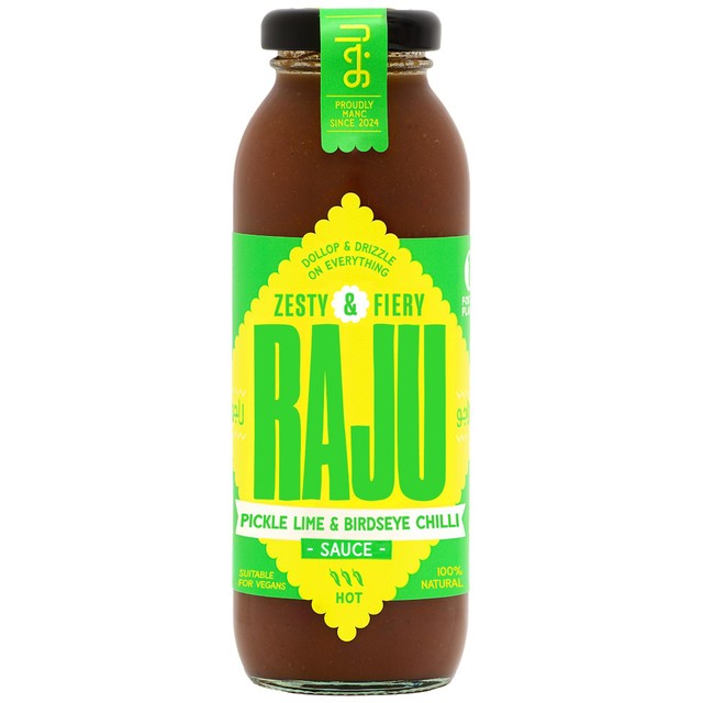 Raju pickled lime and birdseye chilli hot sauce 280g, imported from the UK