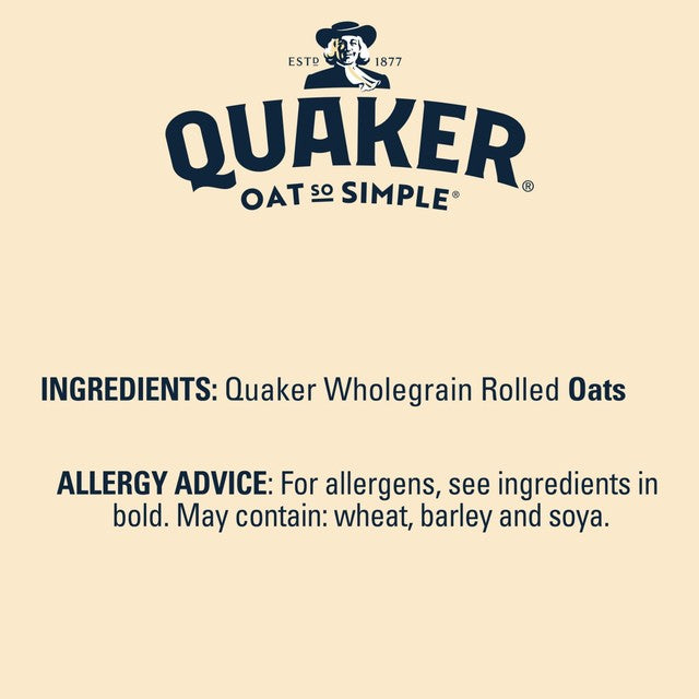 Quaker original porridge sachets family pack 22 x 27g, imported from the UK