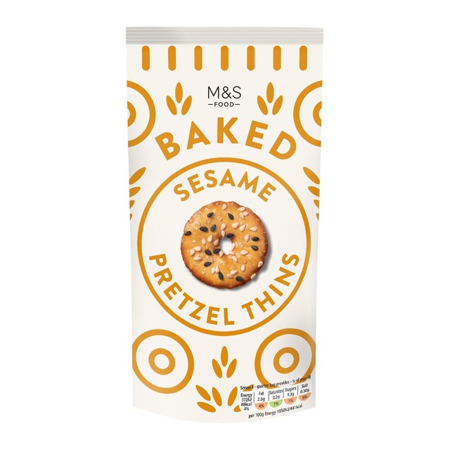 M&S sesame pretzel thins 80g (British brand)