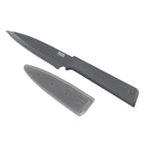 Kuhn Rikon serrated paring knife grey 9cm blade, UK version