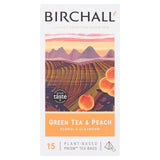 Birchall green tea and peach tea bags 15 pack - British product