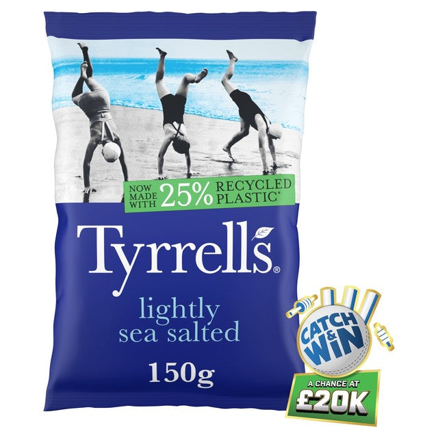 Tyrrells lightly sea salted crisps 150g (British brand)