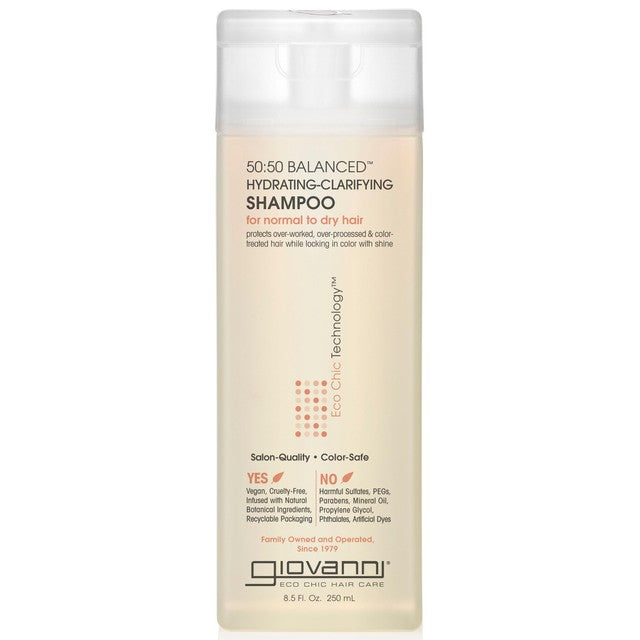 Giovanni 50/50 Balanced Hydrating & Clarifying Shampoo 250ml, UK version
