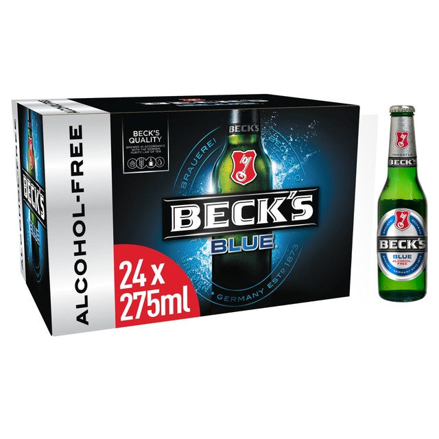 Beck's Blue alcohol-free lager 24 x 275ml bottles - British product