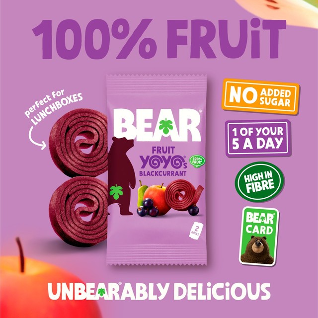 Bear fruit rolls Blackcurrant 5 x 20g - British product