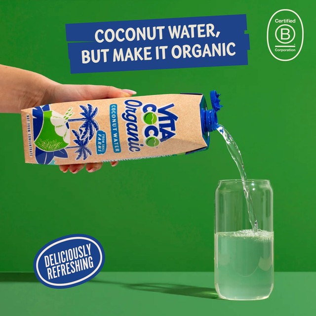 Vita Coco Organic Coconut Water 1L carton (British brand)