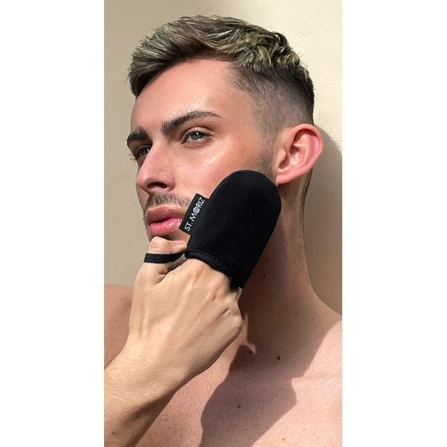 St Moriz luxury double sided tanning mitt and face mitt set (British brand)