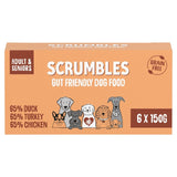 Scrumbles wet dog food multipack with chicken duck turkey 6x150g (British brand)