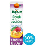 Tropicana Fresh & Light Tropical fruit juice 850ml (British brand)