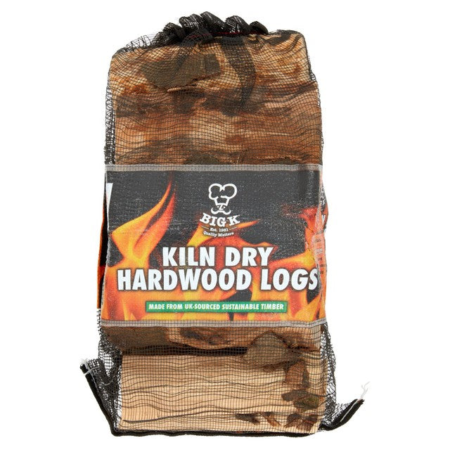Big K kiln dry hardwood logs 8kg - British product