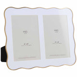 M&S Wiggle double photo frame 4x6 gold (British brand)