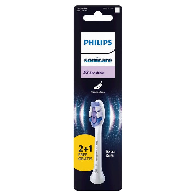 Philips Sonicare S2 Sensitive brush heads 3-pack - British product