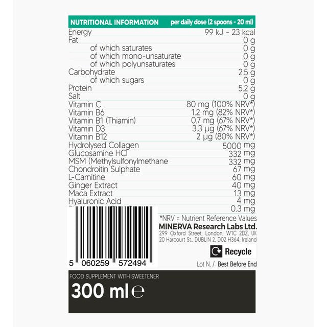 Minerva Collagen Superdose joint health supplement 300ml - British product