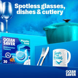 OceanSaver plastic free eco dishwasher tablets 100 pack (British brand)
