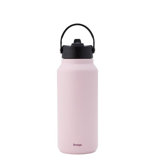 Smidge Flip Straw Bottle Summer Blush 900ml - British product