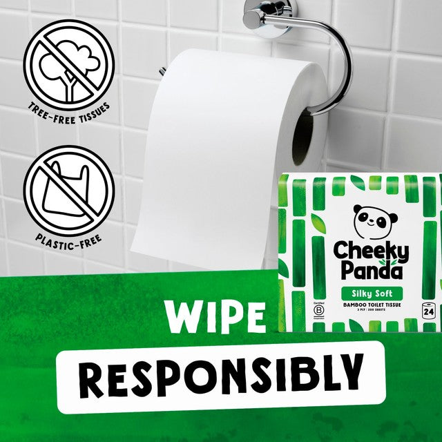 The Cheeky Panda Bamboo Toilet Tissue 24 Roll 200 Sheets - British product