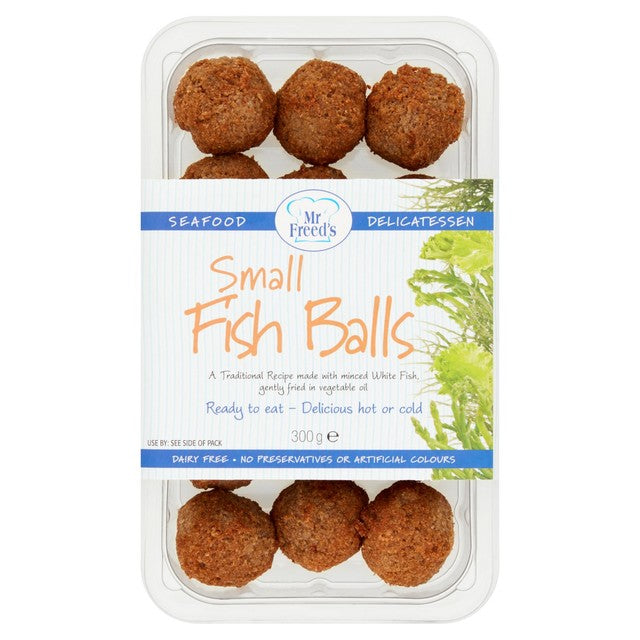 Mr Freed's dairy free fried fish balls 300g, imported from the UK