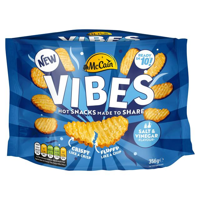 Crinkle Cut Salt and Vinegar Hot Potato Snack 356g