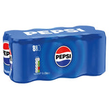 Pepsi Regular soft drink 8 x 330ml cans, UK version