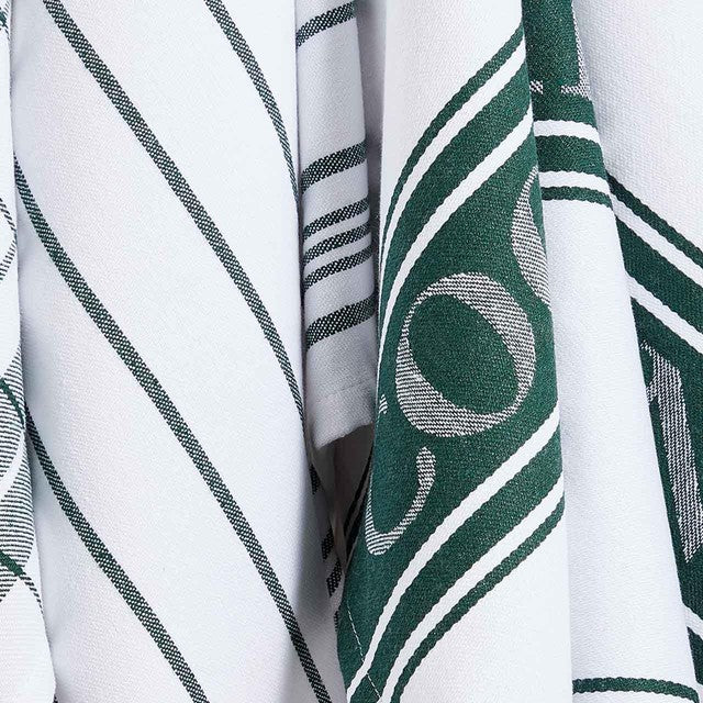 M&S dark green striped tea towels 3 pack, imported from the UK